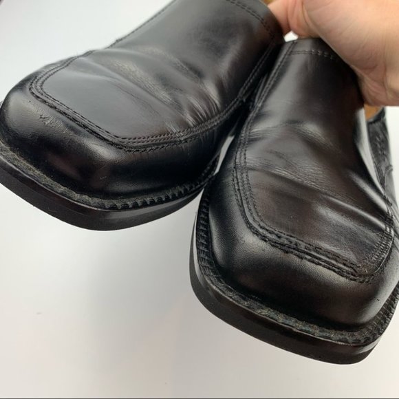 Ecco Mens loafers 44 10-10.5 black leather dress main image 6